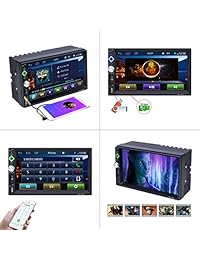 lslya (TM) Madera Altavoz inalámbrico estéreo portátil NFC Altavoz Audio USB de carga para teléfonos móviles y Tablet