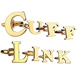 MoAndy Men's Shirts Cufflinks Alphabet Letter