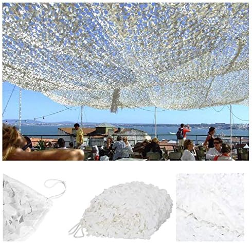 Camouflage Net Military White Sun Shade Netting for Terrace Balcony Garden Hunting Hide Shooting Hide Camping Awnings Tents Cover