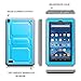 Fintie Impact Resistant Case for Fire 7 2015 - [CaseBot Tuatara] Rugged Unibody Dual Layer Hybrid Full Protective Bumper Cover with Built-in Screen Protector for Amazon Fire 7