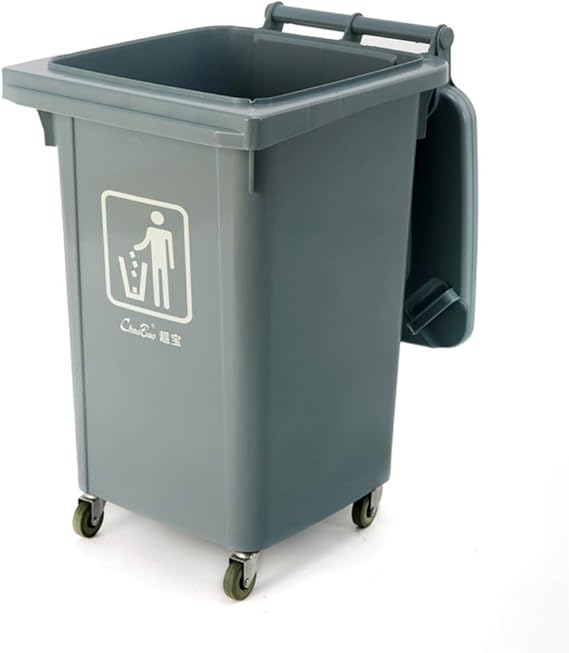 Rollout HeavyDuty Wheeled Trash/Garbage Can,Plastic Rectangular Trash/Garbage Can With Venting