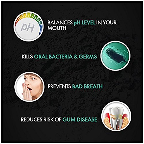 Teeth Whitening Charcoal Powder made from Activated Organic Coconut Shell – Eliminates Bad Breath, Coffee & Tea Stains, Oral Germs – 2 x FREE Activated Charcoal Strips Bonus