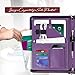 Toplive Zippered Padfolio Portfolio Case,Executive Business Conference Folder Document Organizer with Letter/A4 Size Clipboard, Business Card Holder,Purple