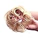 Bella Hair 100% Human Hair Bun Extension, Messy Bun Hair Scrunchies for Women Wavy Curly Up-Do Hairpieces (#60 Platinum Blonde/Light Ash Blonde)