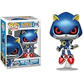 Funko Pop Sonic The Hedgehog + Protector: Pop! Games Vinyl Figure (Collector Gift Set Bundled with ToyBop Box Protector Case) (Metal Sonic)