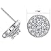 Jewelry Round Shape Halo Stud Earrings for Women
