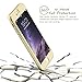 IPAKY Dual Layer Exact-Fit Matte Finish Hard Case with Tempered Glass Screen Protector iPhone 6/6S - 4.7 Inch Gold