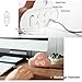 Cloud Digital Alarm Clock, Touch Control USB Rechargeable Sound Control Electronic Temperature Calendar 3D Intelligent Digital Clock, Snooze Energy Saving Night Light Clock, White