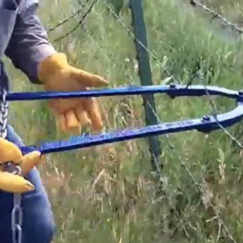 Barbed Razor Wire Repair Tool, Agricultural Farm Fencing Razor Wire Crimpers Tool, Barbed Wire Manual Holder Tool for Patch Garden Fence (Blue) - Thumbnail 3