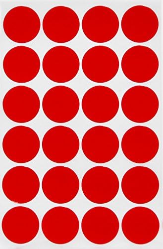 Royal Green Red Stickers Colored Labels - Round Circle Dots 25mm - 120 Pack