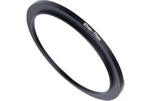 GZNLY 67mm to 77mm Step-up Adapter Rings Filter Adapter Black Metal Step Down Filter Ring Adapter Compatible with All Brand UV CPL ND Camera Lens Filter Stepping Rings (67mm-77mm)