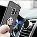 Newseego Compatible Samsung S9 Case,360° Adjustable Ring Stand,Frosting Thin Soft Protective and Finger Ring Holder Kickstand Fit Magnetic Car Mount for Samsung S9-Black+Rose Gold