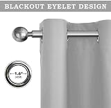 Aspire Homeware Blackout Curtains Light Grey 66x54 2 Panels with Tiebacks view 6