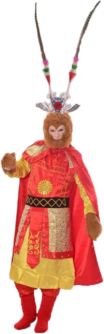 DylunSky Halloween Monkey King Latex Mask Journey to The West Clothes