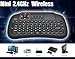 Hausbell Mini H7 2.4GHz Wireless Entertainment Keyboard with Touchpad for PC, Pad, Andriod TV Box, Google TV Box, Xbox360, PS3 (Black)