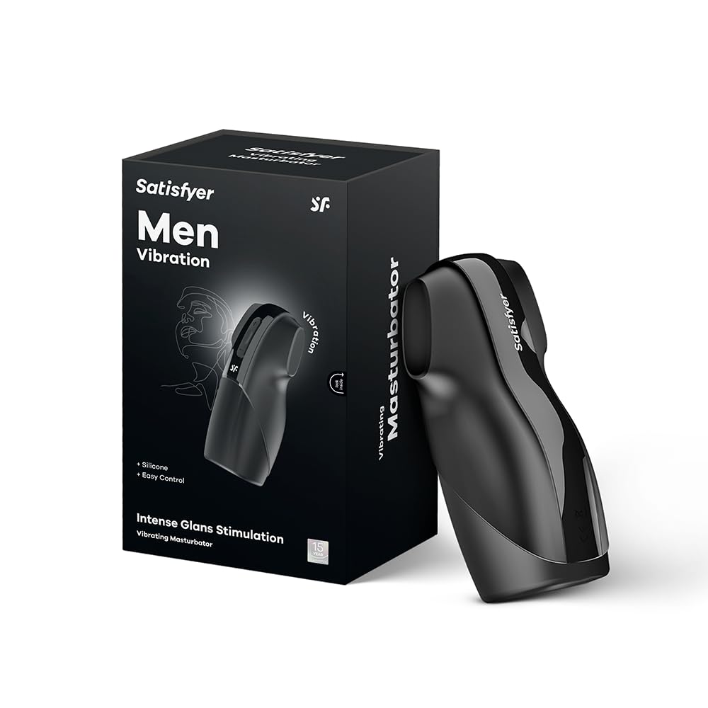 Satisfyer Men Vibration | Sex Toy for Men | Realistic Pocket Pussy | Penis Masturbator | Waterproof (IPX7) Penis Vibrator | Rechargeable Sextoy | Intense Stimulator