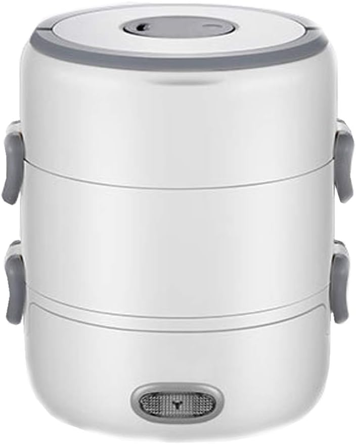 DAMAILE Electric Lunch Box Heating Lunch Box,Food Warmer Lunch Box,Separate Detachable ceramics, white