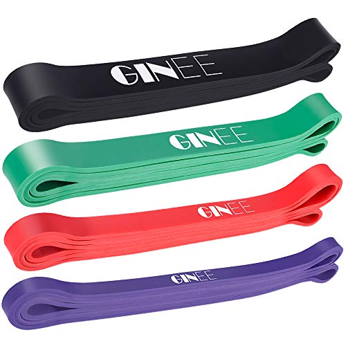 GINEE Pull Up Assist Bands,Purple Stretching Bands,Elastic Band Yoga Exercise,Workout Bands Gym Assistance,Lifting Resistance Bands.