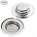 BRIESLY Set of 2 Stainless Steel Kitchen Sink Strainer - Large Wide Rim 4.5