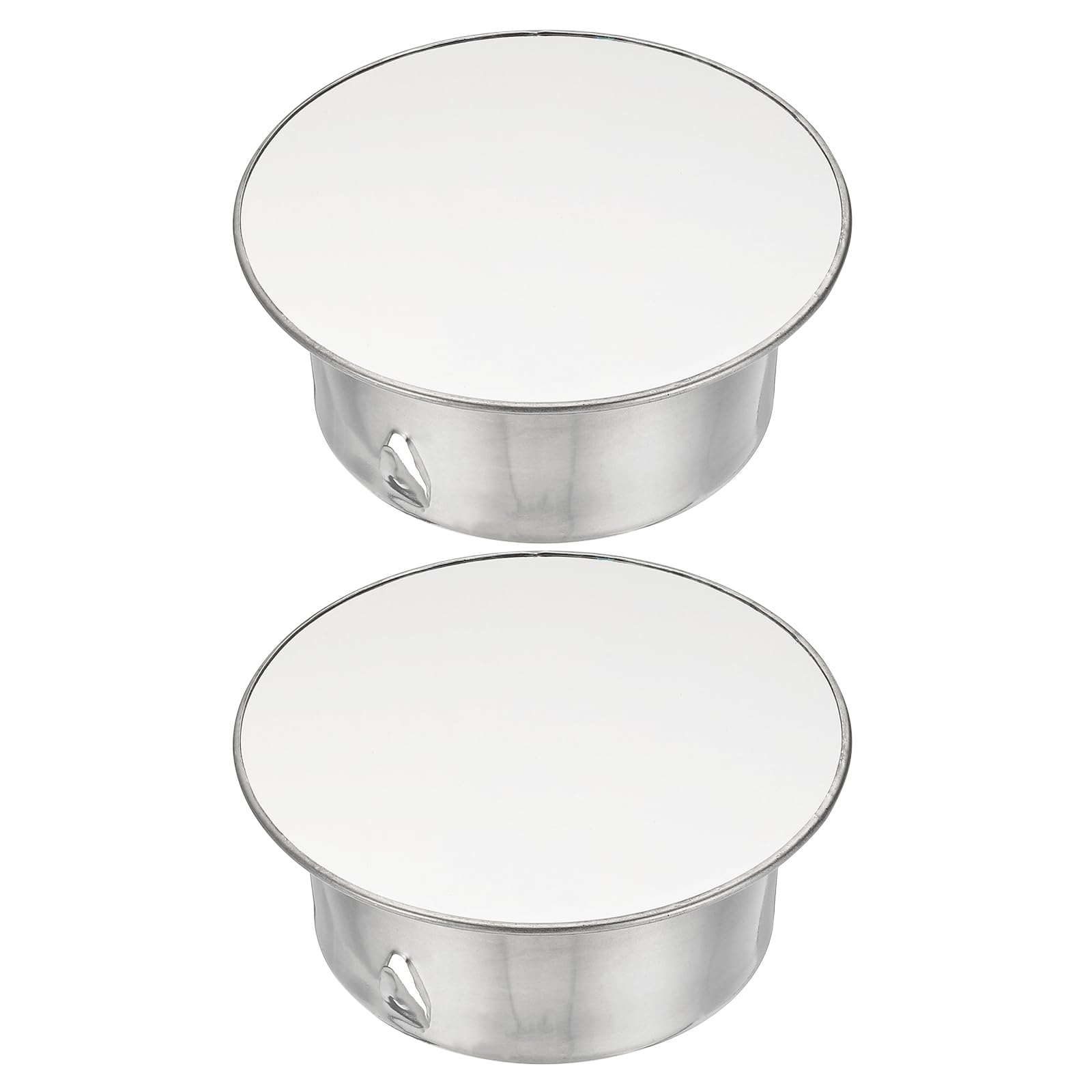 PATIKIL Chimney Hole Cap, 2 Pcs 90mm(3.5 Inch) Tightness Adjustable Round Stainless Steel Flue Hole Cover Stove Pipe Cap Pipe Cover for Kitchen Balcony Sewer, Silver Tone