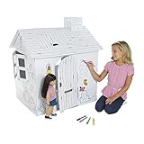 Emily Rose Incredible Dollhouse or Kid's Play House, Ready to Paint and Decorate | Great Party Activity! (Safari House)