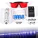 Blue Laser Burning Light 5w 445nm Lazer Beam Pen 5 Head+Battery+Charger+Goggles+Case