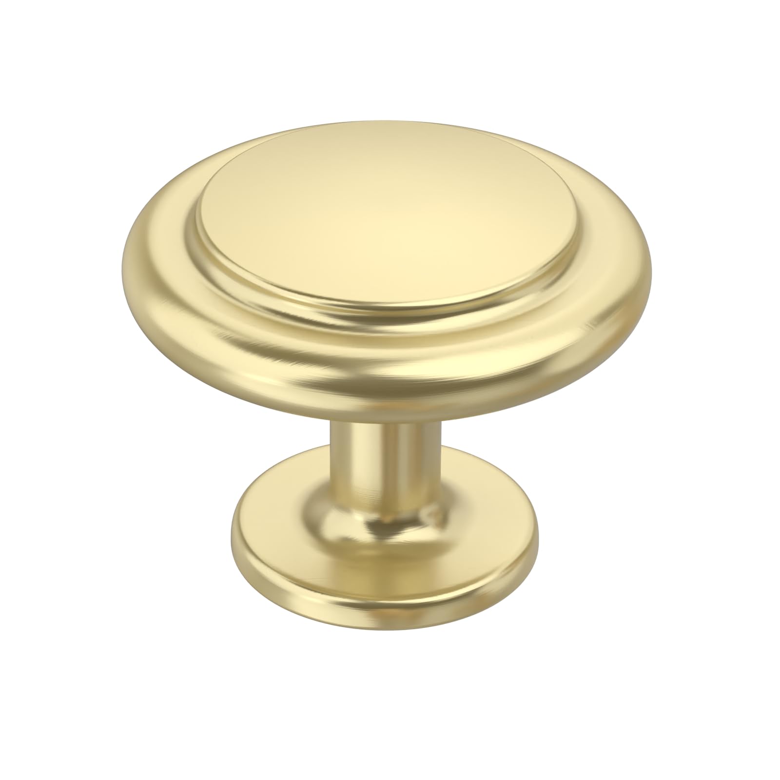 Coinkoly 10 Pack Gold Cabinet Knobs - Single Hole Zinc Alloy Drawer Pulls for Kitchen Cupboard - Round - UK0009