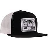 Lazy J Ranch Blue Bull Trap Patch Classic Five Panel Rope Trucker Hat - Adjustable Unisex Country Hats, Vintage Trucker Hat