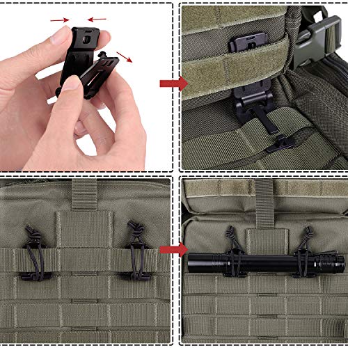 Jeicy Tactical Gear Clip Strap for Molle Webbing Attachments Tactical Backpack Vest Belt 32 Pieces