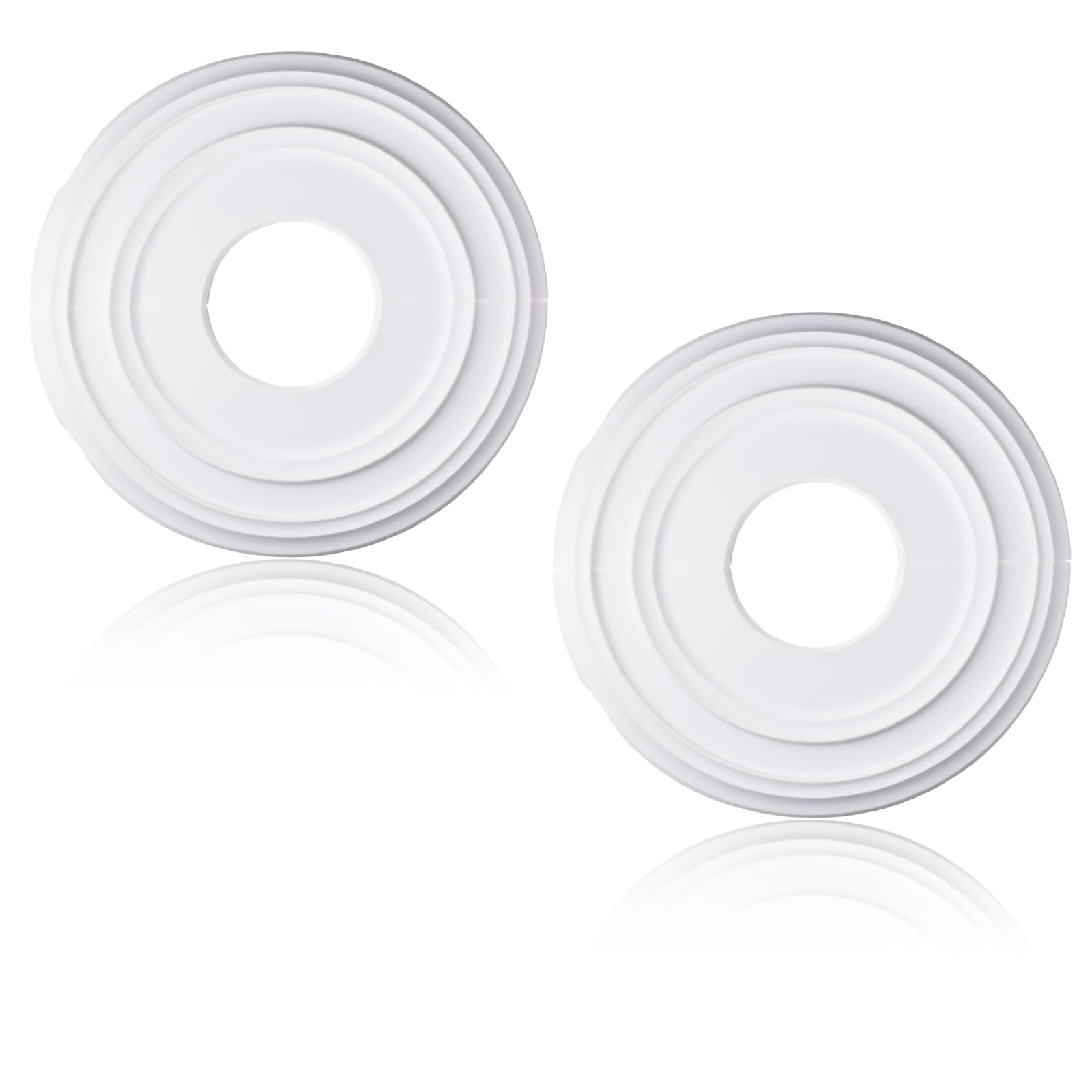 INCREWAY 2Pcs Lighting PU Ceiling Medallion Ceiling Cover Plate Ceiling Fan Medallion Home for Light Fixtures Ceiling Light Trim, 12 Inch OD x 3.8 Inch ID