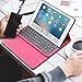 iPad 2 3 4 case with keyboard, Boriyuan Leather Smart Case Stand Folio Cover with Detachable Wireless Bluetooth Keyboard for Apple iPad 2nd 3rd 4th generation 9.7 inch (Rose Red)