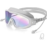 seasprint Swimming Goggles for Adults,Anti Fog,Leak-Proof, UV Protection,Wide View Swim Goggles,with Ear Plugs and Nose Plugs