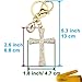3D Cross Shape Stainless Alley Metal Bling Crystal Rhinestone Key Chain Ring Keychain Cell Phone Car Charm Decoration Pendant Ornament
