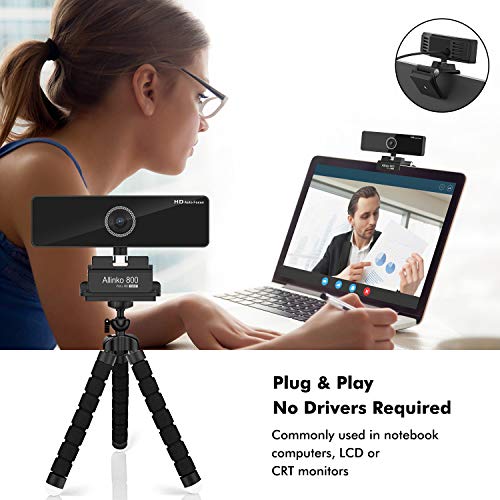 Auto Focus cam 1080P, Zoom Skype  Camera Noise Cancelling