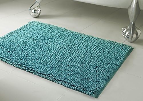 Resort Collection Plush Shag Chenille 17 x 24" Bath Mat, Marine Blue