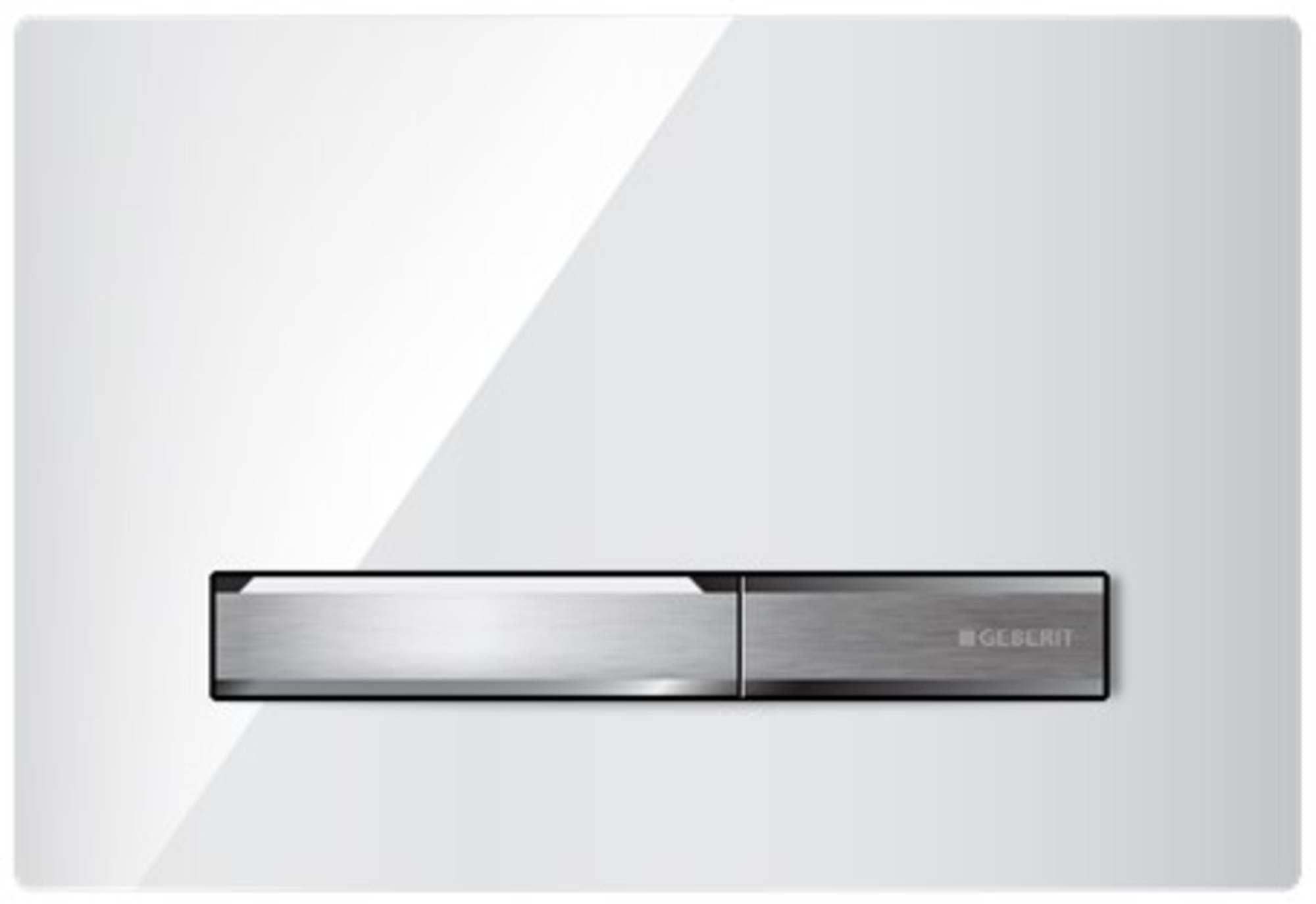 Geberit Sigma 50 Push Plate Glossy White/Aluminium for UP720, UP320, UP300 and UP700