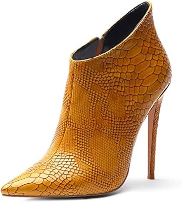 Amazon Co Jp ハイヒールアンクルブーツ 秋冬革党生活のための尖ったサイドジッパーブーツ女ウェディングパーティーシューズ 1 33 ホーム キッチン