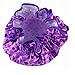 Waterproof Women Shower Caps Bath Cap VANORIG Cute Double Layer Satin Lined Shower Cap for Women ,Pack of 1 (Purple Heart)
