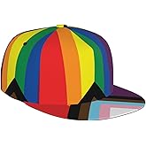 Rainbow LGBT Gay Pride Baseball Cap Cute LGBT Hats Adjustable Trucker Hat Funny LGBT Print Hats for Men and Women
