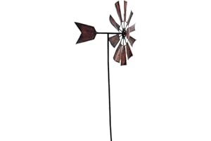 BinaryABC Outdoor Yard Windmill Metal Wind Spinner,Wind Sculptures Spinners Yard Decor Pinwheel,for Garden Yard Lawn Patio Decoration