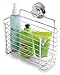 BINO SMARTSUCTION Rust Proof Stainless Steel Shower Caddy, Deep Basket