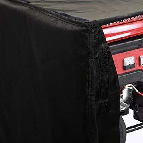 iiSPORT Waterproof Generator Cover - 600D Heavy Duty Polyester Generator Cover Large, Fits Generators Up to 38" L x 28" W x 30" H, Black