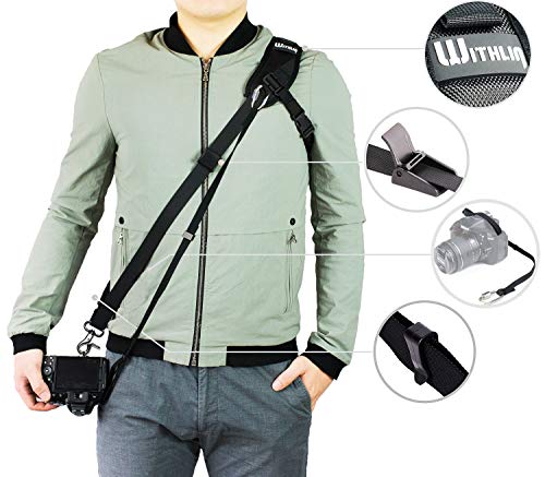 WITHLIN-alargadas-Profesional-Set-fotografa-ampliada-Bandolera-con-Cadena-de-Seguridad-para-cmaras-SLR-rflex-Digital-Canon-Nikon-Sony-Olympus-Pentax-etc-