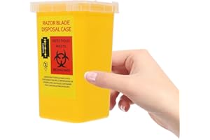 Garneck Disposal Blade Container Abs Plastic Sharps Collection Bin with Childproof Lid for Safe Used Blade