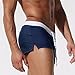 Cocobla Men Swim Brief Sexy Surfing Board Shorts Beach Boxer Swimming Trunks with Pockets Navy Blue