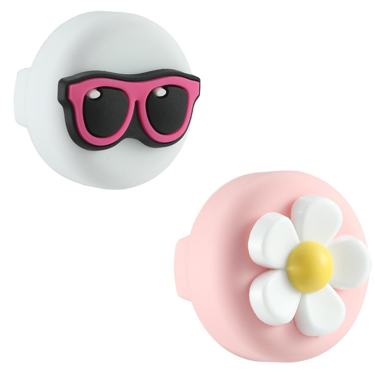 Photo 1 of (2 Packs) AirTag Case for Kids Shoelaces & Straps,GPS Tracker Air Tag Soft Silicon Cases Covers for Children Shoes Shoestring (Sunglasses + Flower)