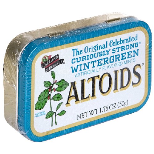 Altoids wintergreen curiously strong mints 1.76 oz tin