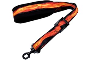 Colorful Neoprene padded Saxophone strap with locking swivel snaphook for Alto, tenor or Soprano Sax Model SSXW Flamethrower by Legacystraps