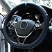 ZATOOTO Flat Bottom Steering Wheel Covers - Blue Star Microfiber Leather - Universal 15 inches d Shaped Better Grip Car Interior Accessories
