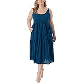 Jessica Simpson Womens Cheryl Sleeveless Two Tiered Maxi Dress